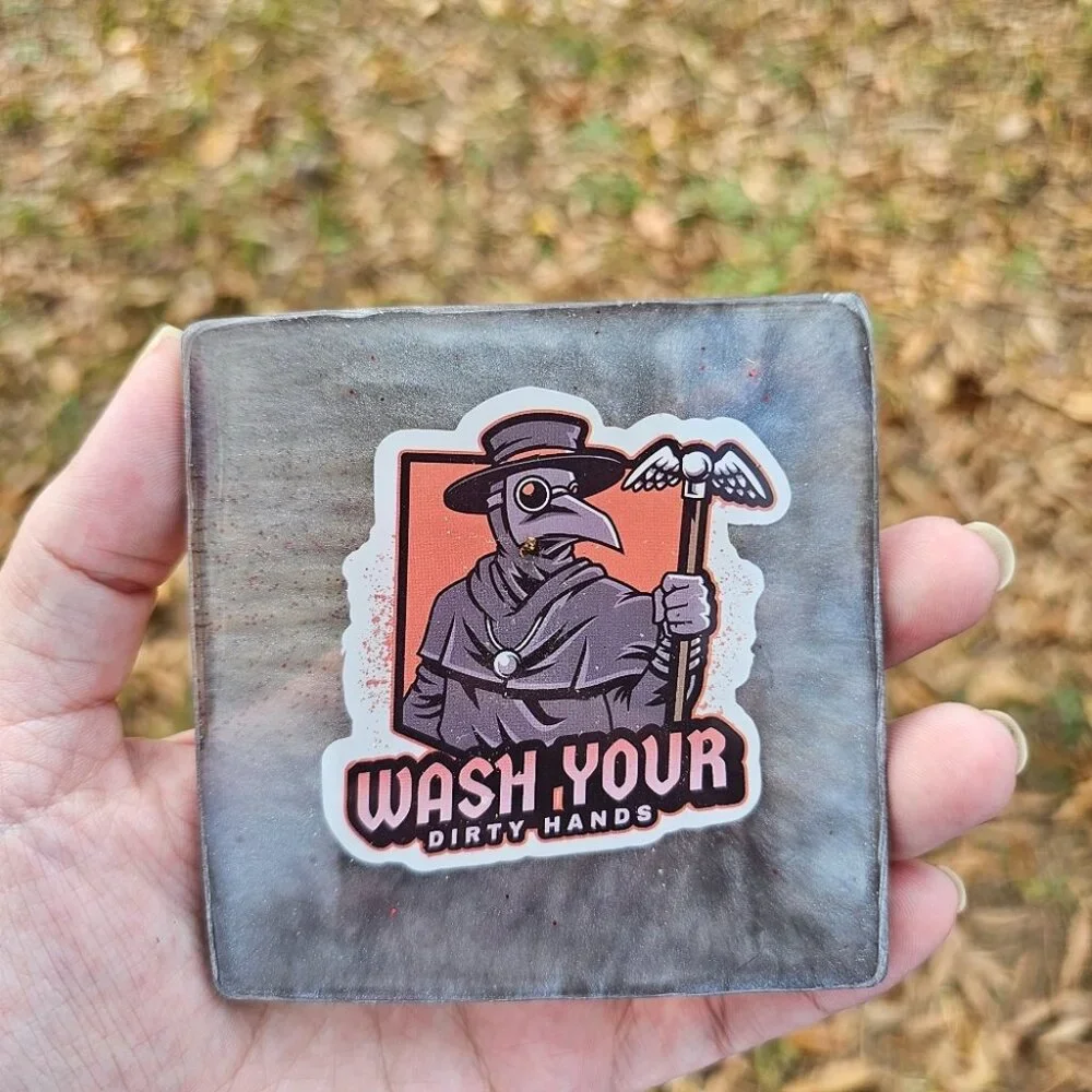 Handmade Beautiful Beacons Plague Doctor Gothic Resin Coaster
